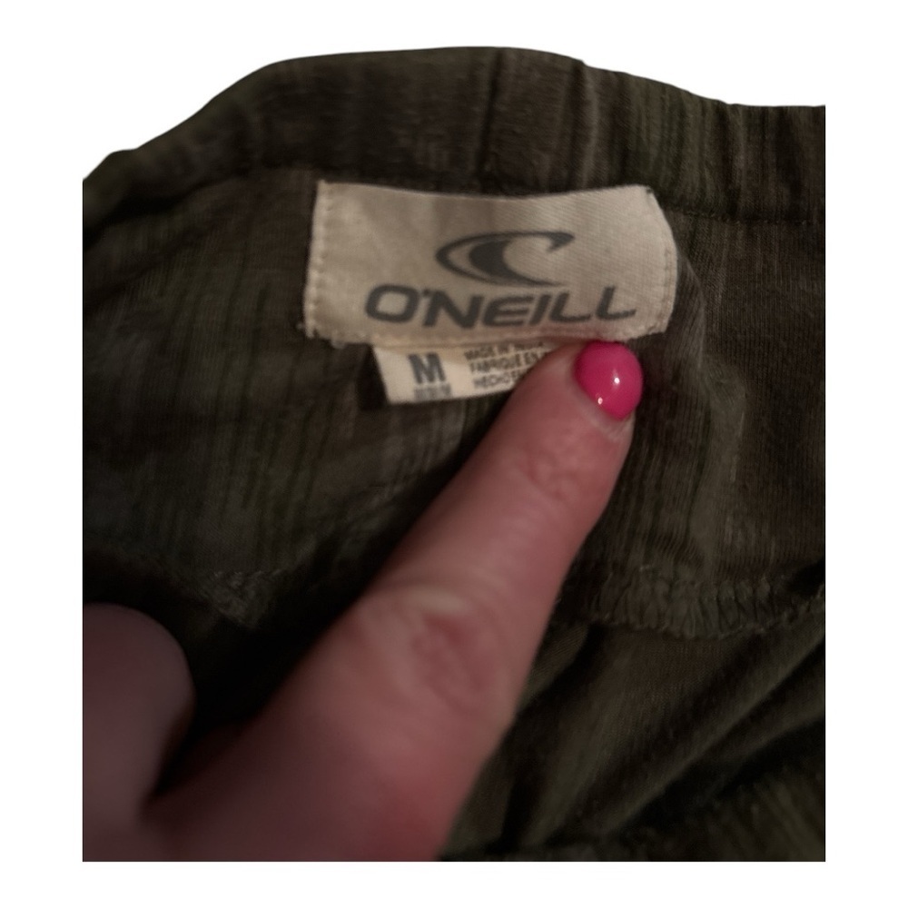 O'Neill Green Casual Pants with Elastic Waistband and Tapered Legs - Picture 3 of 3